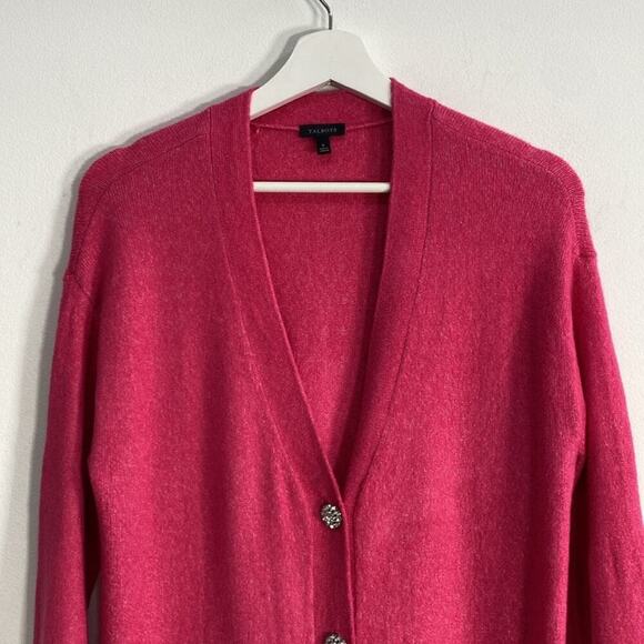 Talbots Pink Sweater Cardigan Small Barbie Core - Picture 2 of 13